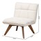 Baxton Studio Darielle Japandi Cream Boucle Fabric and Walnut Brown Finished Rubberwood Accent Chair 228-12963-ZORO - alternate 4